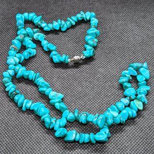 Turquoise Chip Necklace 20 Inches